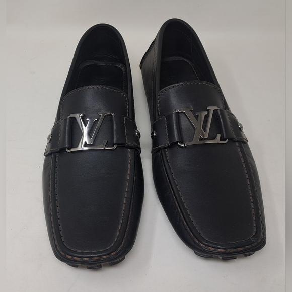 Louis Vuitton Monte Carlo Driving Loafers Shoes Chocolate Brown Leather 8.5 US - Picture 4 of 16